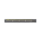 Zyxel 44-Port Gigabit Ethernet Layer 2 Managed PoE+ Switch with 375 Watt Budget and 4 Gigabit Combo Ports + 2 SFP and Hybrid Cloud Mode [GS2220-50HP] 48-Port | PoE+ | 4-Port GbE | 2 SFP