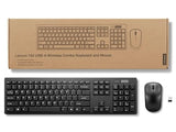 Lenovo 100 Wireless Keyboard and Mouse Combo – Cordless Set with Spill Resistant Quiet Keys – 3-Zone Keyboard - Ambidextrous Mouse – Compact Design – Wireless USB -Black