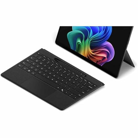 Microsoft Surface Pro Flex Keyboard - Black with Bold Keyset - Wireless Connectivity - Bluetooth - 32.81 ft CoPilot, Mute, Snipping, Screen Brightness, Media Player Hot Key(s) - Windows 11 - Notebook/