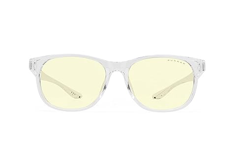 Gunnar Optiks Gunnar - Blue Light Gaming Glasses for Kids 12+ Amber Lens Crystal Frame