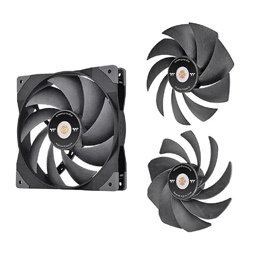 Thermaltake SWAFAN GT14 PC Cooling Fan, 3 Types of Detachable Fan Blades, High Pressure/High Air Flow/Reversed (Single Fan Pack) CL-F157-PL14BL-A