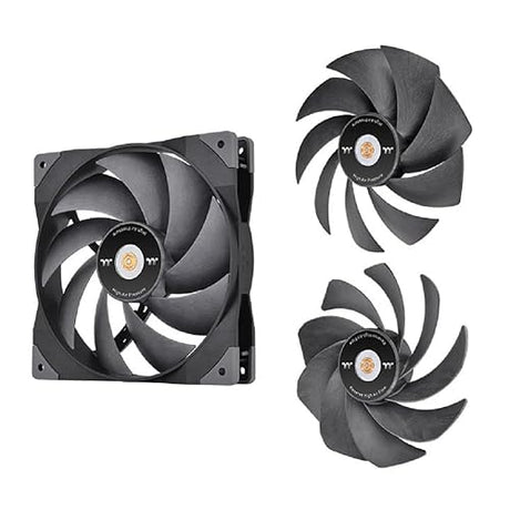 Thermaltake SWAFAN GT14 PC Cooling Fan, 3 Types of Detachable Fan Blades, High Pressure/High Air Flow/Reversed (Single Fan Pack) CL-F157-PL14BL-A