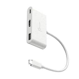 j5create USB-C to HDMI & USB Type-A with Power Delivery(Eco-Friendly) with 4K HDMI, USB-A 5Gbps, PD 100W Charging | Compatible with MacBook Pro,Chromebook,HP, Samsung and more Type-C Devices(JCA379EW) Natural White