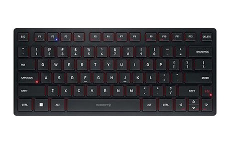 Cherry KW 9200 Mini Wireless Rechargeable Compact Keyboard. with Bluetooth 5.0 and Wired Connection