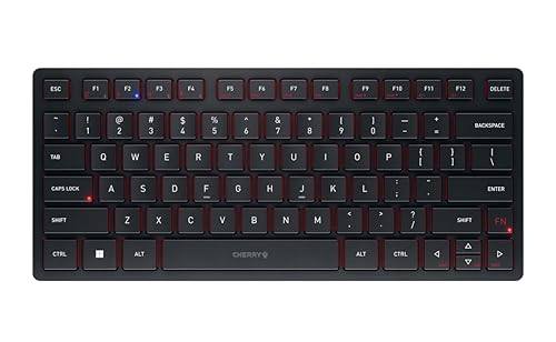 Cherry KW 9200 Mini Wireless Rechargeable Compact Keyboard. with Bluetooth 5.0 and Wired Connection