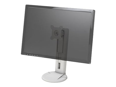 Amer Mounts Single Flat Panel Monitor Stand with VESA Mounting Support - Up to 27" Screen Support - 17.64 lb Load Capacity - 17.7" Height x 8.7" Width x 9.7" Depth - Aluminum, Plastic, Steel - White