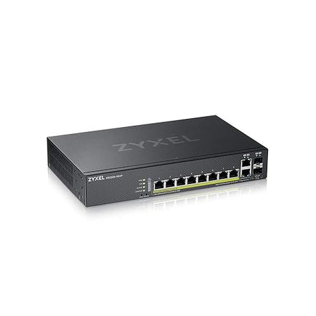 Zyxel 8-Port Gigabit Switch | Layer 2 Managed | PoE+ @ 180 Watt Budget | 2x Gigabit Combo Ports | Hybrid Cloud Mode [GS2220-10HP] 8-Port | PoE+ | 2-Port GbE
