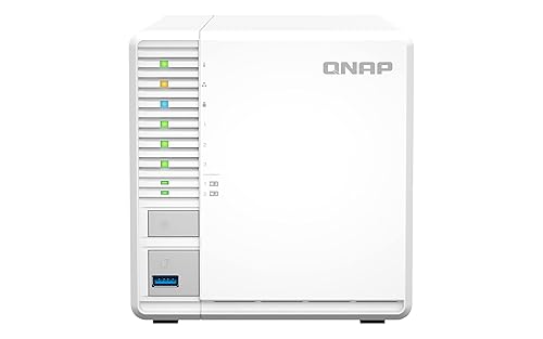 QNAP TS-364-8G-US 3 Bay High-Performance Desktop NAS with 2.5GbE and M.2 SSD caching for Running Virtual Machines and Qtier 3 Bay Diskless