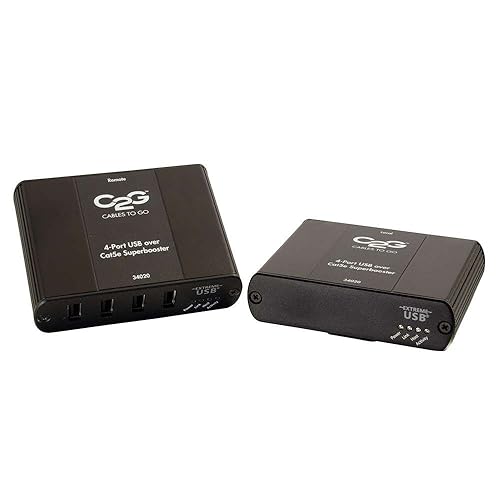 C2G/Cables to Go 34020 4-Port USB 2.0 Over Cat5 Extender