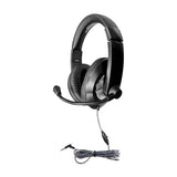 HamiltonBuhl Smart-Trek Headset || Durable Steel-Reinforced Gooseneck Mic, 3.5mm TRRS Plug, Black (ST2BK)