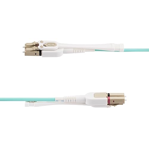 StarTech.com 8m (26.2ft) LC (UPC) OM4 Multimode Fiber Optic Cable, 50/125, 100G, Low Insertion Loss, LSZH Fiber Jumper Cord