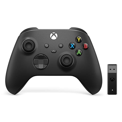 Xbox Wireless Controller + Wireless Adapter for Windows - Xbox Series X|S, Xbox One, and Windows Devices - Carbon Black Wireless Controllers + Wireless Adapter