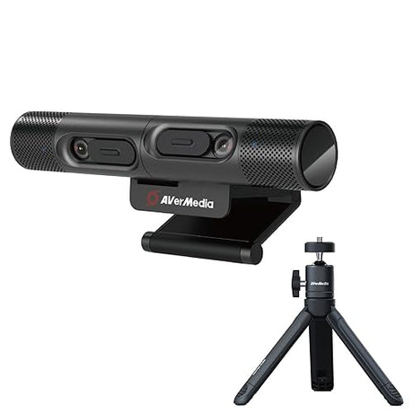 AVerMedia PW313D DualCam, 2-in-1 Webcam for Remote Learning, Conferencing and Hosting Meetings, 2 Autofocus Cameras and Mics, Works with Zoom, Teams and Skype, TAA/NDAA Compliant 2K30 DualCam