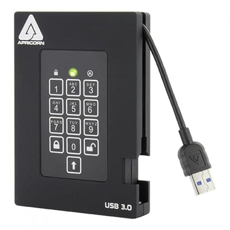 Apricorn 2TB Aegis Fortress FIPS 140-2 Level 2 Validated 256-Bit Encrypted USB 3 External SSD (A25-3PL256-S2000F) 2 TB