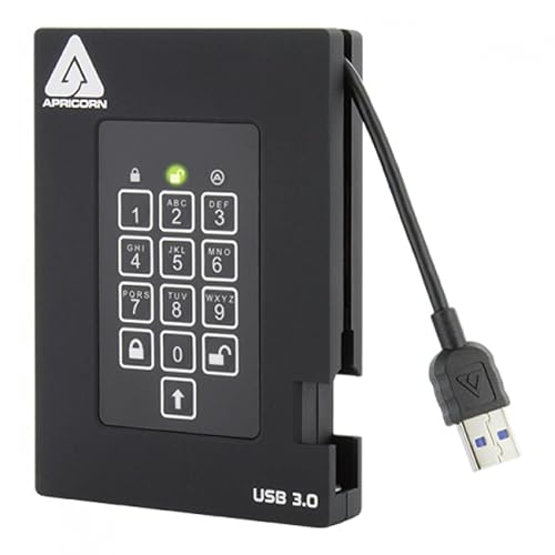 Apricorn 2TB Aegis Fortress FIPS 140-2 Level 2 Validated 256-Bit Encrypted USB 3 External SSD (A25-3PL256-S2000F) 2 TB