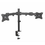 Kantek Dual Monitor Arm, Stand Mounts 2 Screens up tp 27, 2 Articulating Adjustable Arms Hold 18lbs, Desk and Grommet Mount, Cable Management, VESA Grommet Mount/Desk Clamp Dual Monitor Arm