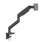 MANHATTAN Heavy-Duty Aluminum Mechanical Spring Single Monitor Desk Mount – Full Motion, 17 to 49 Screens (4.4 to 44 lbs), Tilt, Swivel, 360° Rotation, VESA 75x75 to 200x200-462570