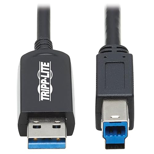 Tripp Lite USB-A to USB-B Fiber Active Optical Cable AOC USB 3.2 Gen 1 30M (U328F-30M)