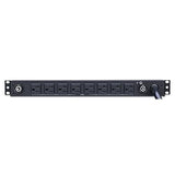 CyberPower PDU30BT8F8R Basic PDU, 100 – 125V/30A (Derated to 24A), 16 Outlets, 12 Foot Power Cord, 1U Rackmount