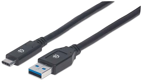 MANHATTAN Super Speed ??USB C Device Cable (354981) Black 3 m, 5 Gbps (Polybag) USB-C to USB-A Cable