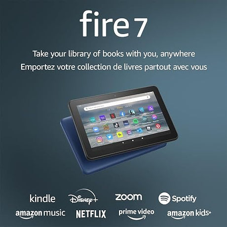 Amazon Fire 7 tablet, 7” display, read and watch, under $60 with 10-hour battery life, (2022 release), 32 GB, Black 32 GB Without Special Offers Black Fire 7