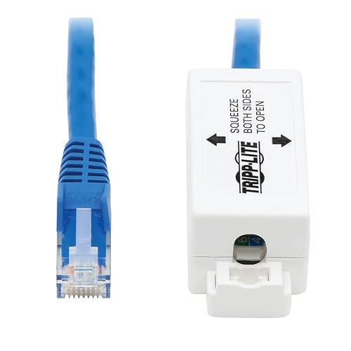 TRIPP LITE Cat6 Junction Box Cable Assembly, Unshielded Ethernet Extension Network Cable, Surface Mount, PoE+, RJ45/110 Punchdown, 18 in, Blue (N237-P18N-WHSH)