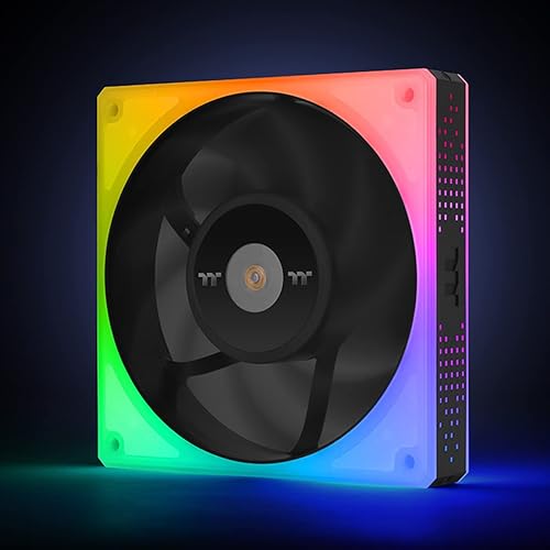 Thermaltake TOUGHFAN 14 RGB Radiator Fan 3 Pack, 16.8 Million RGB Lighting, Max Air Flow 107 CFM, CL-F136-PL14SW-A TOUGHFAN 14 3 Pack Rgb