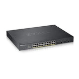 Zyxel 24-Port Gigabit Ethernet + 4X 10G SFP+ Fiber High Powered PoE+ 375W NebulaFlex Smart Managed Switch | 802.3at 802.3af | Metal | Limited Lifetime [XGS1930-28HP]