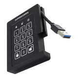 Apricorn 4TB Aegis Padlock SSD 256-Bit, FIPS 140-2 Level 2 Validated Ruggedized USB 3.0 Encrypted External Portable Drive (ASSD-3PL256-4TBF)