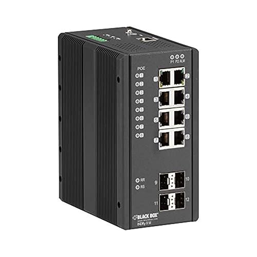 Black Box ENET POE+ Industrial Switch MGD (LIE1014A)