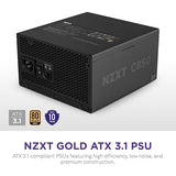 NZXT C850 Gold ATX 3.1 - Fully Modular Low-Noise PC Gaming Power Supply - 850 Watts - 80 Plus Gold - 12V-2x6 Connector - Zero Fan Mode - 100% Japanese Capacitors - Black C Series ATX 3.1 Black 850W Gold