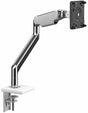 Humanscale M2.1 Monitor Arms, Two-Piece Clamp, Polished Aluminum with White Trim