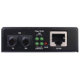 Tripp Lite Network Copper RJ45 Ethernet to Fiber ST Duplex Multimode Extender Converter, 1310nm Wavelength, Hardened Housing, 10/100 Mbps, Extend 1.2 Miles / 2 Km, 2-Year Warranty (N784-H01-STMM)