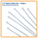 TRIPP LITE 7.5 Nylon Zip Ties, 100 Pack
