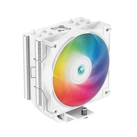 DeepCool AG400 WH ARGB Single-Tower CPU Cooler, 120mm Static ARGB Fan, Direct-Touch Copper Heat Pipes, Intel/AMD Support
