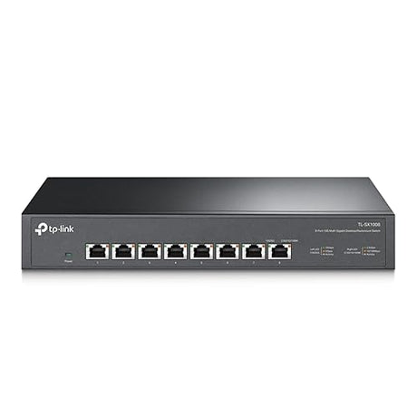 TP-Link TL-SX1008 | 8 Port 10G/Multi-Gig Unmanaged Ethernet Switch | Desktop/Rackmount | Plug & Play | Sturdy Metal Casing | Limited Lifetime Protection | Speed Auto-Negotiation 8 Port | 10G