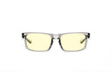 GUNNAR Optiks ENI-06701 Enigma Computer Glasses-Block Blue Light, Anti-Glare, Minimize Digital Eye Strain-Prevent Headaches, Reduce Eye Fatigue and Sleep Better Amber Lens Gray Crystal