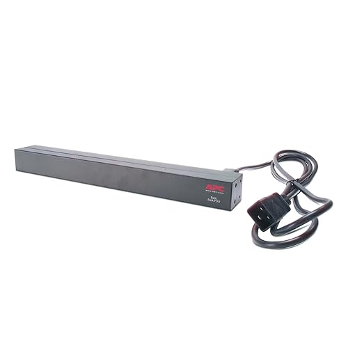 APC AP9565 Rack PDU/Basic/1U/16A/208/230V Surge Protector, Black, Model: 2701928 Black Output Plugs: C13