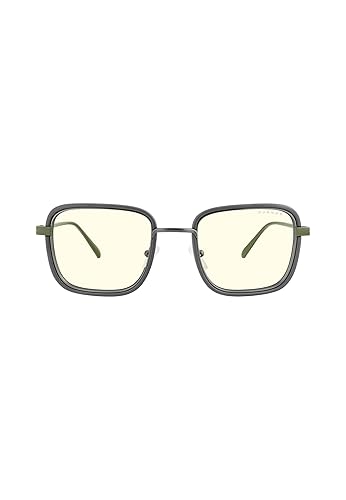 Fallout GUNNAR Gaming, Computer, Blue Light Blocking Glasses – Exclusive Vault 33 Glasses – Patented Lens Technology Gunmetal/Olive Clear