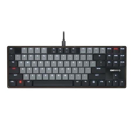 Cherry KC 500 MX LP Mechanical Low Profile Keyboard | Slim Design | White Lighting | PBT Key caps New MX LP 2.0 Switches (Black, TKL)