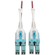 Tripp Lite 1M 10Gb Duplex Multimode Fiber Optic Patch Cable 50/125 OM4 LC/LC LSZH Magenta Push Pull Tabs (N821-01M-MG-T)