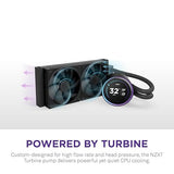 NZXT Kraken Elite 240 2024 - AIO CPU Liquid Cooler - 240mm Radiator - 2 x F120P Fans - Customizable 2.72 IPS LCD - NZXT Turbine Pump - AMD® AM5, AM4 - Intel® LGA 1851/1700, 1200/115X - Black Black 240mm Radiator Kraken Elite 2024