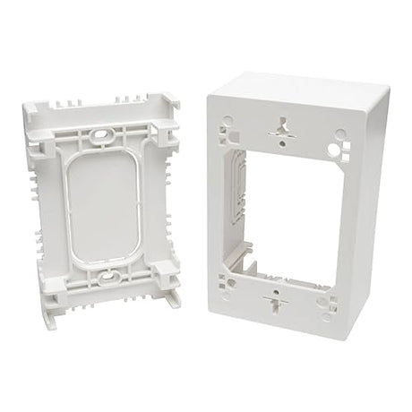 Tripp Lite 323068 Single-Gang Surface-Mount Junction Box Wall Plate, White