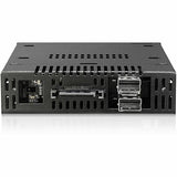 ICYDOCK ToughArmor MB834MK-B V2 2 Bay M.2 NVMe SSD PCIe 4.0 Mobile Rack Enclosure for External 3.5 Drive Bay (2 x SlimSAS SFF-8654 4i)