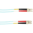 Black Box FOCMRM4-010M-LCLC-AQ OM4 50/125 MULTIMODE Fiber Optic Patch Cable - OFNR PVC, LC-LC, Aqua, 10-M (32.8