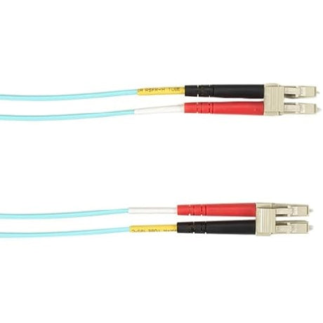Black Box FOCMRM4-010M-LCLC-AQ OM4 50/125 MULTIMODE Fiber Optic Patch Cable - OFNR PVC, LC-LC, Aqua, 10-M (32.8