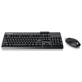 IOGEAR 104-Key Keyboard with Built-in Common Access Card Reader & 3-Button Mouse Combo, TAA Compliant