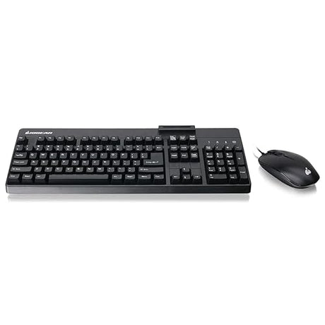 IOGEAR 104-Key Keyboard with Built-in Common Access Card Reader & 3-Button Mouse Combo, TAA Compliant
