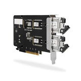 ICY DOCK Dual Bay 2X M.2 NVMe SSD to PCIe 4.0 x8 Removable Adapter Card for PCI Express Slot (PCIe Bifurcation Required) | ExpressSlot MB842MP-B