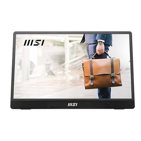 MSI PRO MP161 E2U 16 Class Full HD LED Monitor - 16:9 - Black, Metal Silver
